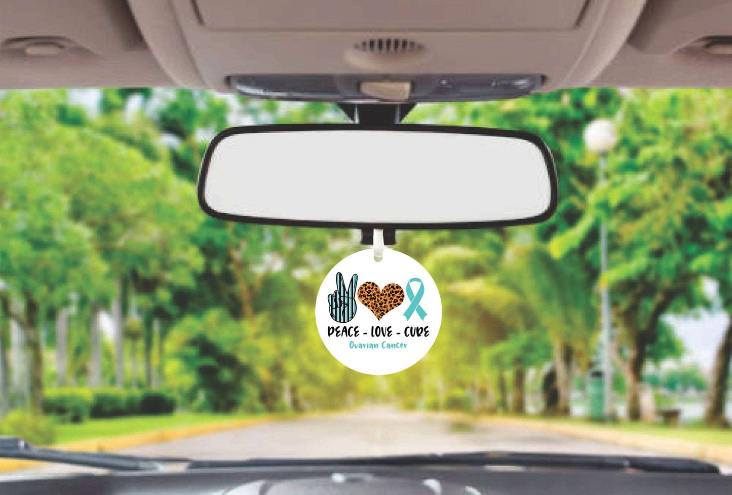 Ovarian Cancer Awareness Car Charm Accessory Gift