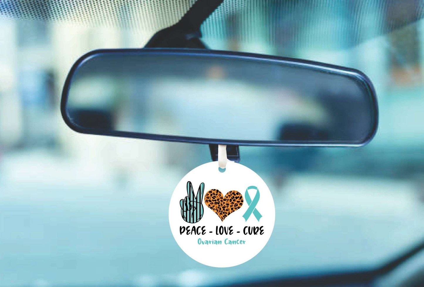 Ovarian Cancer Awareness Car Charm Accessory Gift