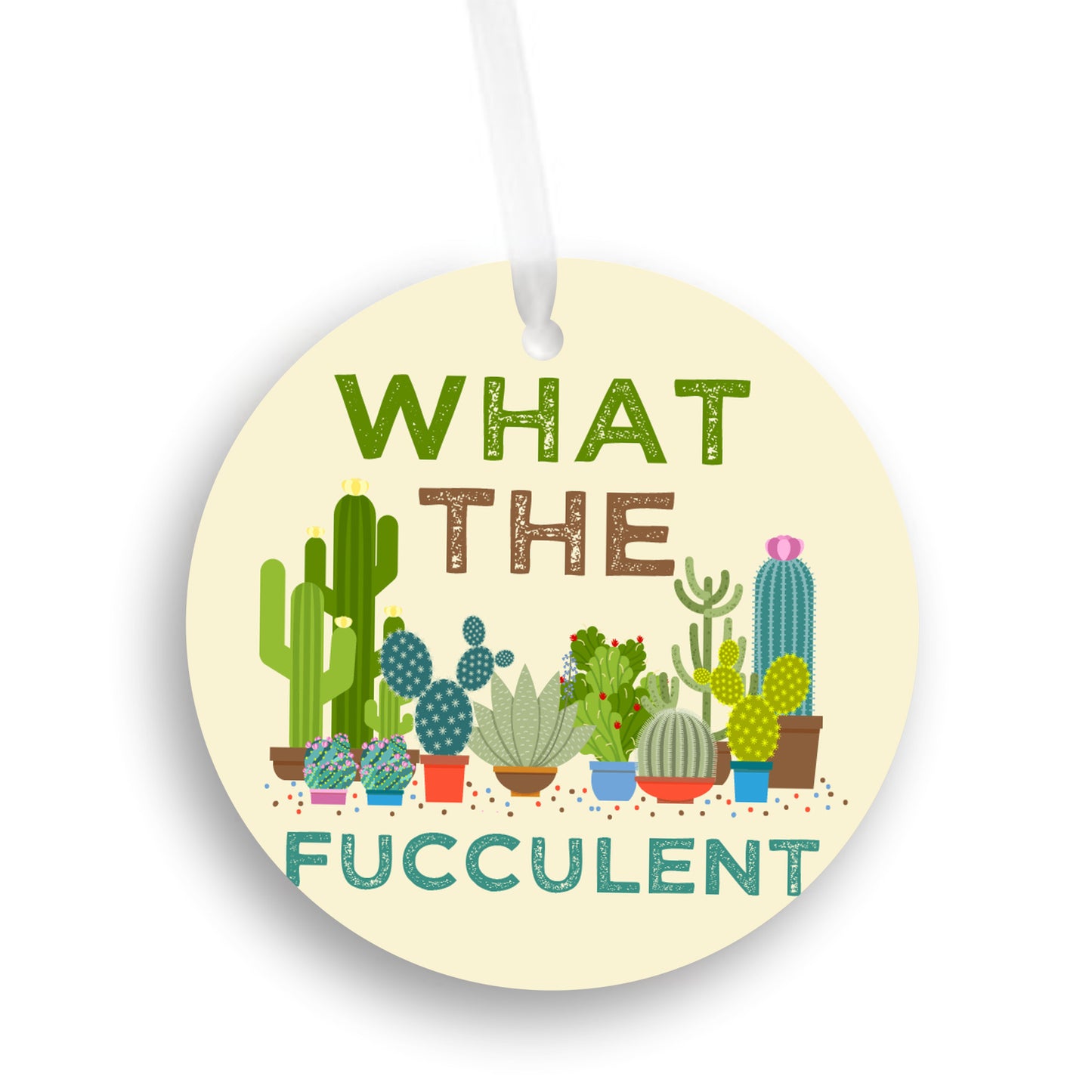 Punny Succulence, What the Fucculent?, Plant Lover's Delight, Succulent Enthusiast, Ornament