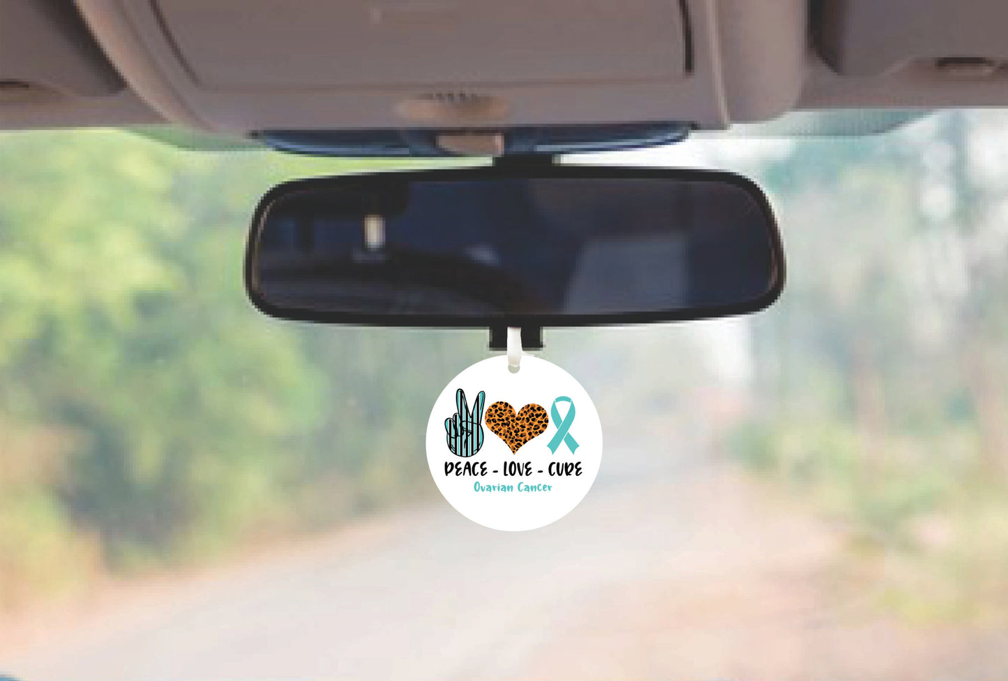 Ovarian Cancer Awareness Car Charm Accessory Gift