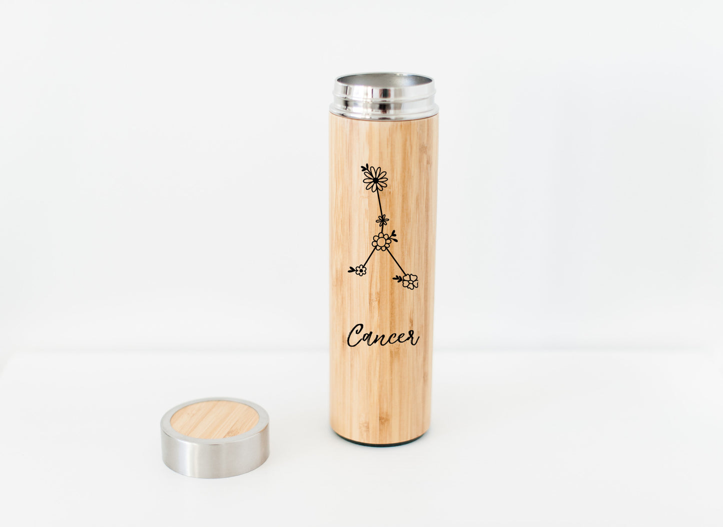 Cancer Bamboo Water Bottle