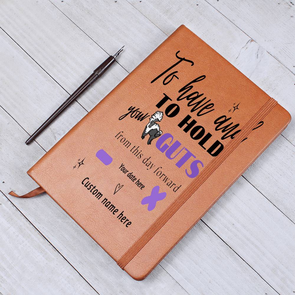 Custom Minimalist Bride Journal, Sturdy Leather Journal for Groom