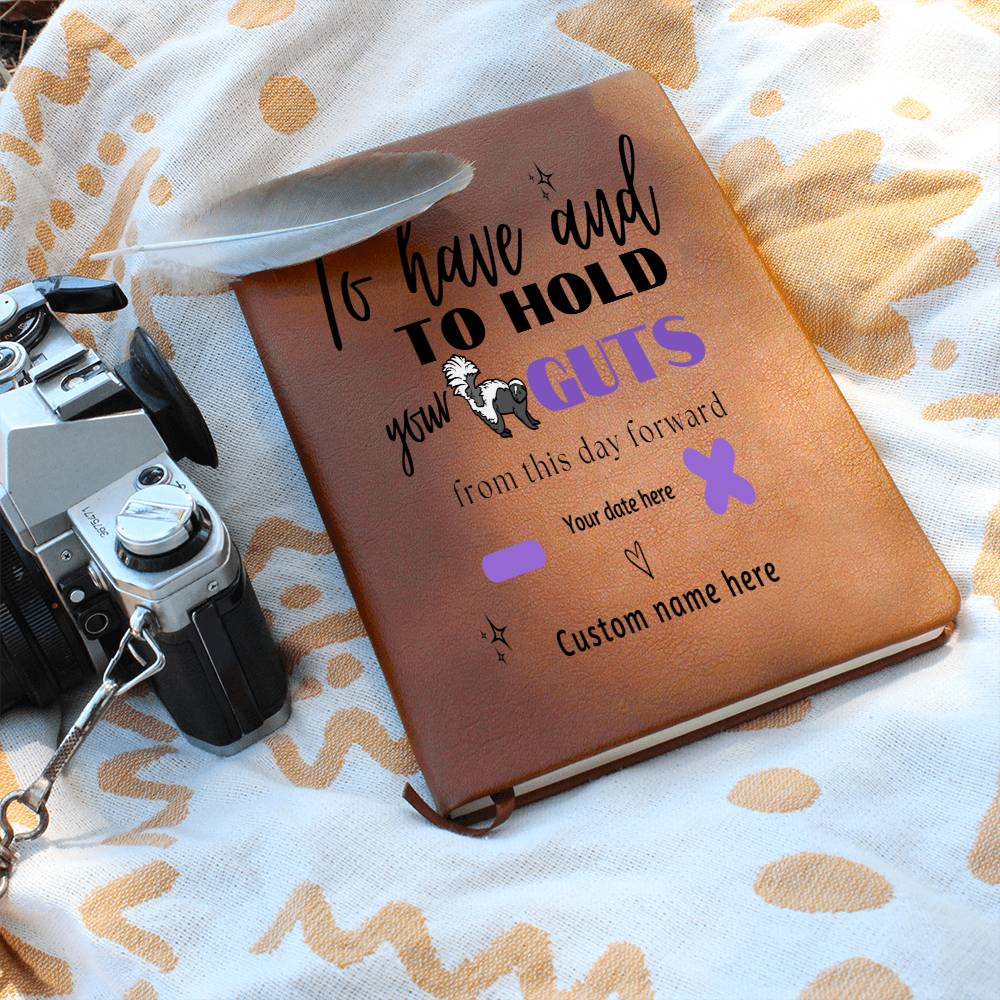 Custom Minimalist Bride Journal, Sturdy Leather Journal for Groom
