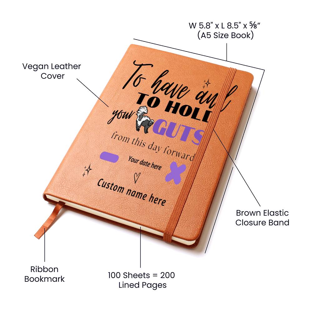 Custom Minimalist Bride Journal, Sturdy Leather Journal for Groom