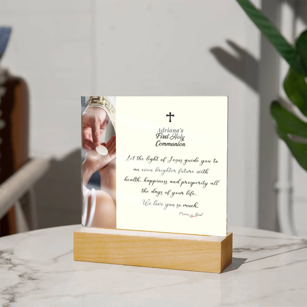 Religious Gift | Personalized Communion Gift | First Holy Communion Gift | 1St Communion | Baptism Gift | Personalized Plaque