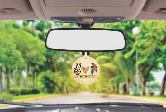 Peace | Love | Native Blood Car Ornament Gift