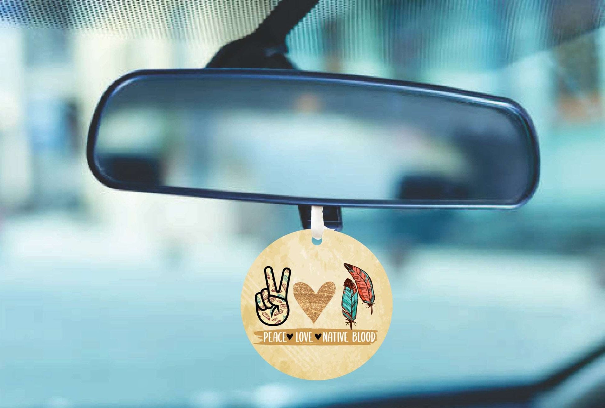 Peace | Love | Native Blood Car Ornament Gift