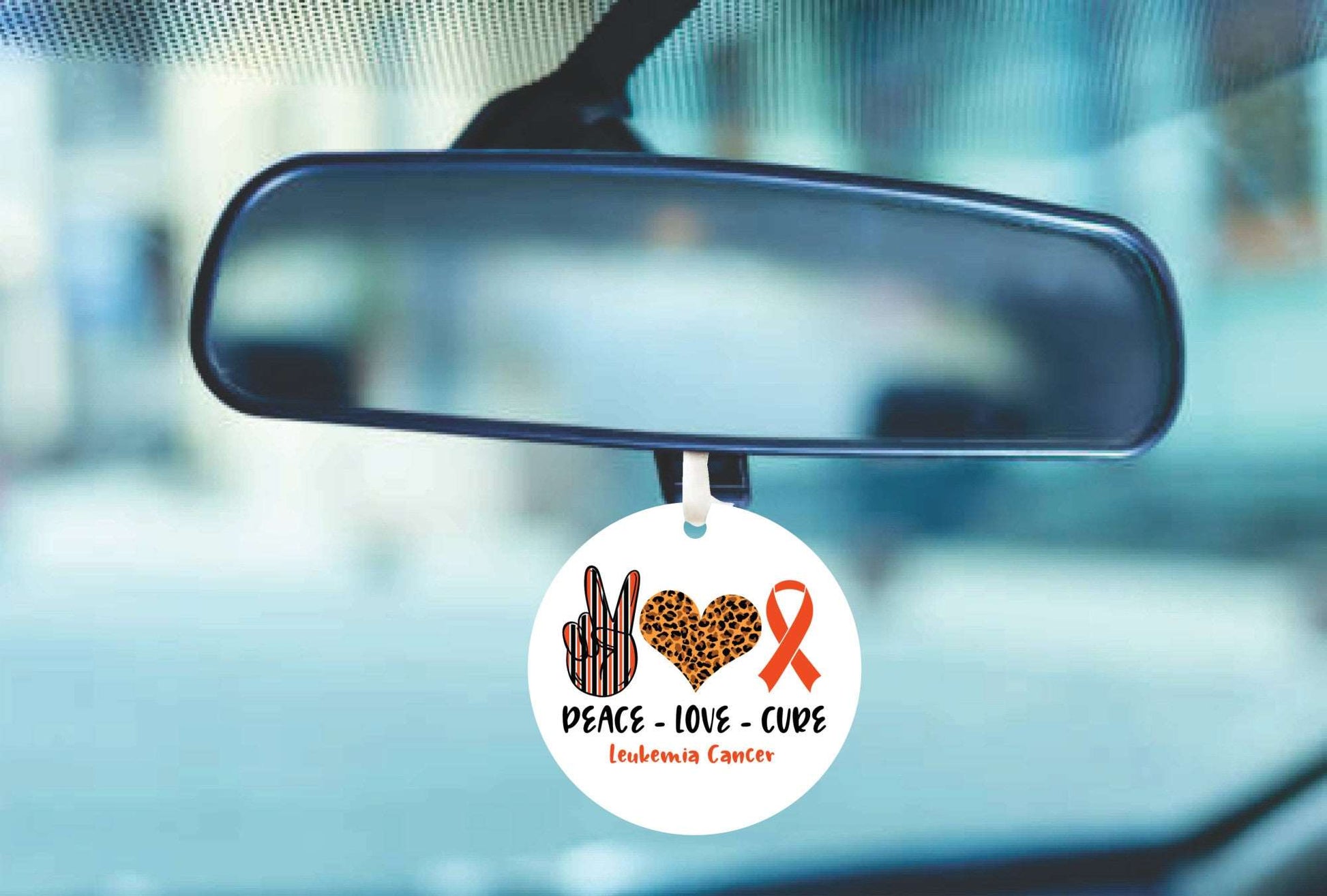Leukemia Cancer Awareness Car Ornament Gift