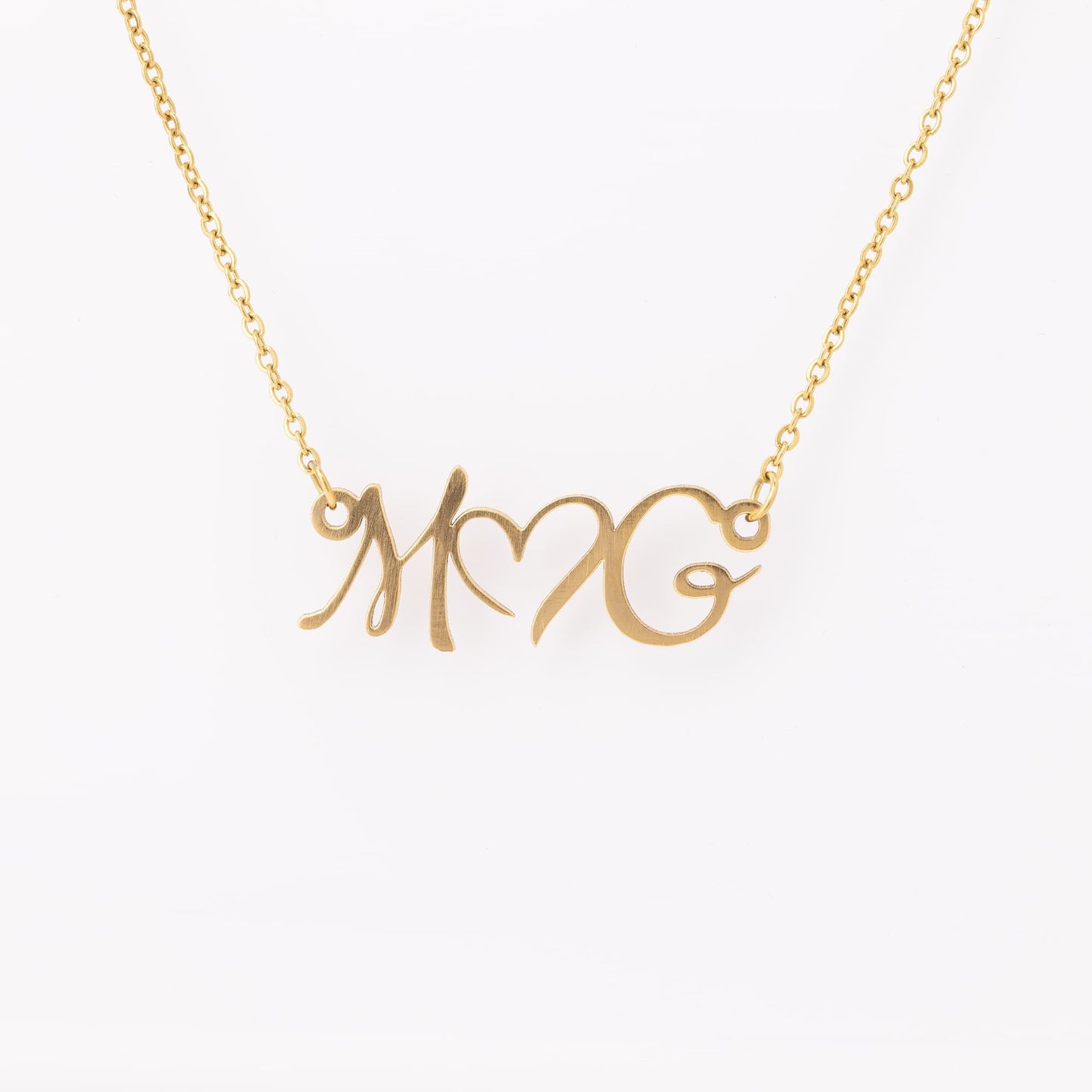Initial Name Jewelry, Cute Heart Necklace for Her, Minimalist Dainty Name Necklace