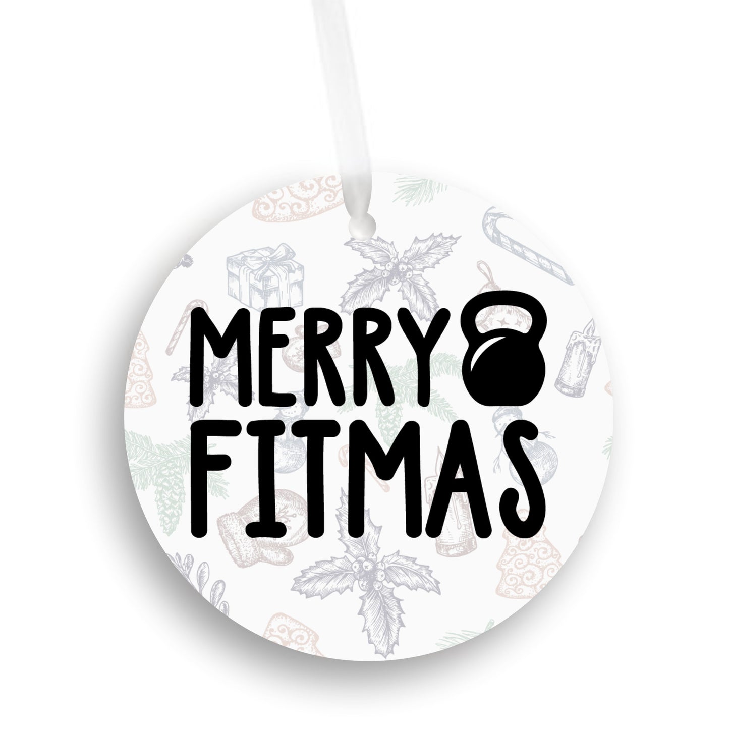Merry Christmas Fitness Goal for a New You Car Ornament Gift!