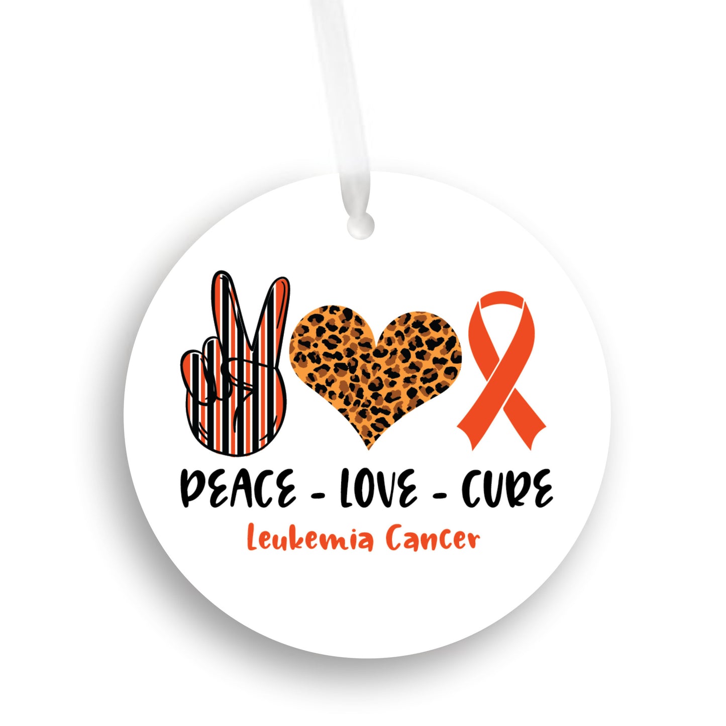 Leukemia Cancer Awareness Car Ornament Gift