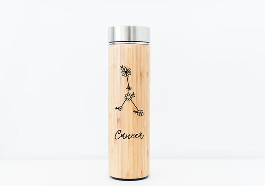 Cancer Bamboo Water Bottle